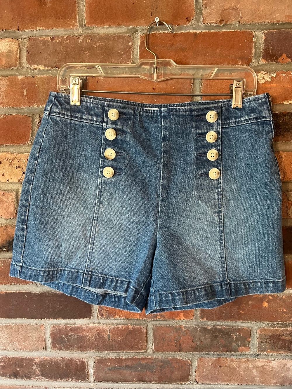 LOFT  High Rise Denim Sailor Shorts